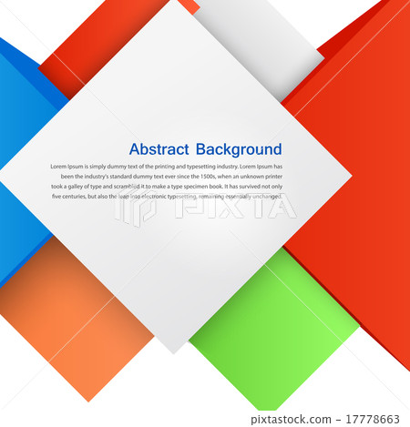 Vector abstract background. Square and 3d object Vector abstract background. Square and 3d object 17778663