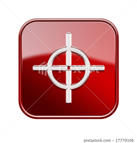 target icon glossy red, isolated on white target icon glossy red, isolated on white 17779106