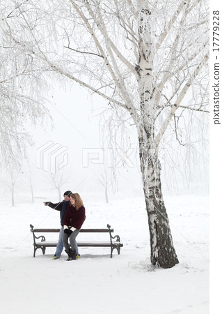 Teenage couple in a winter day Teenage couple in a winter day 17779228