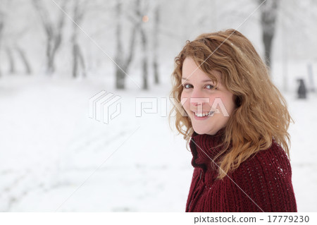 Teenage girl in a cold winter day Teenage girl in a cold winter day 17779230