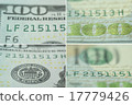 details of 100 US dollars note close-up 17779426