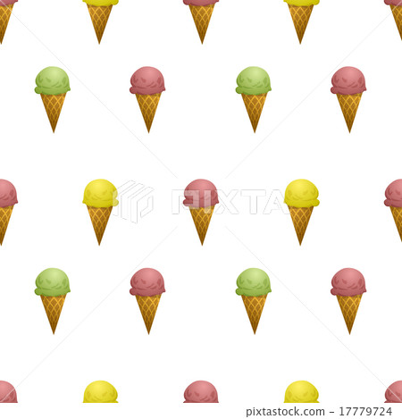 Strawberry, lemon and pistachios ice cream cone Strawberry, lemon and pistachios ice cream cone 17779724