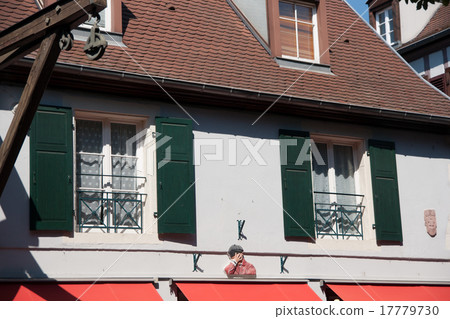 Stork on a roof in Alsace 17779730