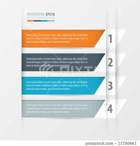 tilted squares Modern infographics banner. 17780661