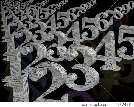 三維數字徽標傳播在黑色的背景 17782438