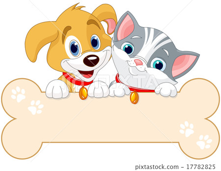Cat and Dog Sign Cat and Dog Sign 17782825