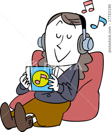 A woman who listens to music and relaxes 17783190