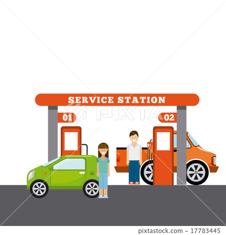 service station - Stock Illustration [17783445] - PIXTA