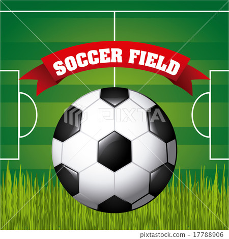soccer design over green backgroud vector illustration 17788906