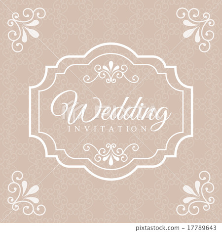 Wedding design over beige background vector... - Stock Illustration ...