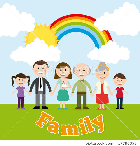family design over sky background vector illustration 17790053