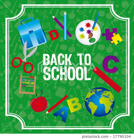 school design over green background vector illustration 17790104
