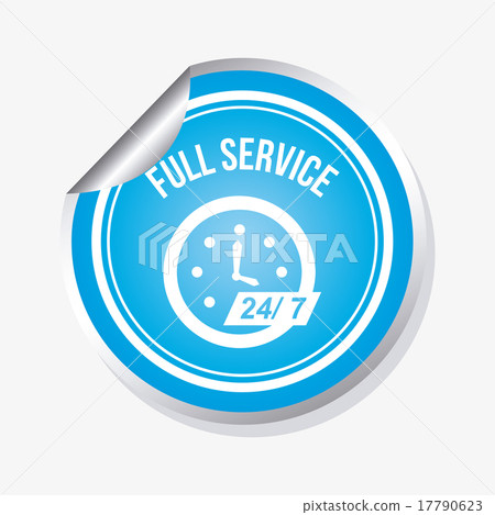 full service over white background vector... - Stock Illustration ...