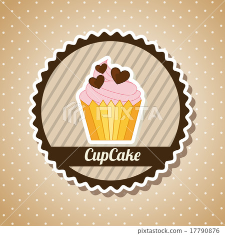 cake design over dotted background vector illustration cake design over dotted background vector illustration 17790876