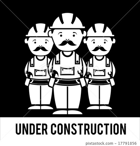 under construction design over black background vector illustrat 17791856