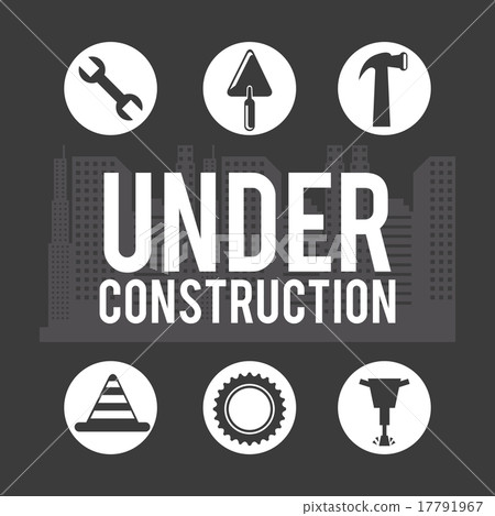 under construction design gray over background vector illustrati under construction design gray over background vector illustrati 17791967