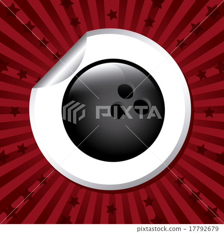 Bowling design over red background vector illustration 17792679
