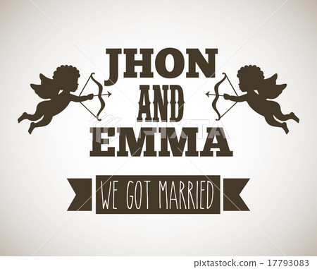 Wedding design over beige background vector... - Stock Illustration ...