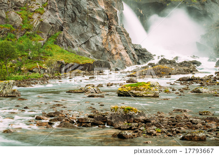 Beautiful Waterfall in the Valley of waterfalls in Beautiful Waterfall in the Valley of waterfalls in 17793667