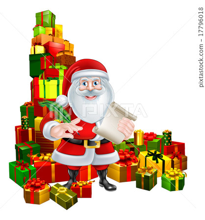 Santa and Gifts List Santa and Gifts List 17796018