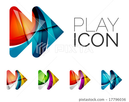 Set of abstract next play arrow icon, business - Stock Illustration ...