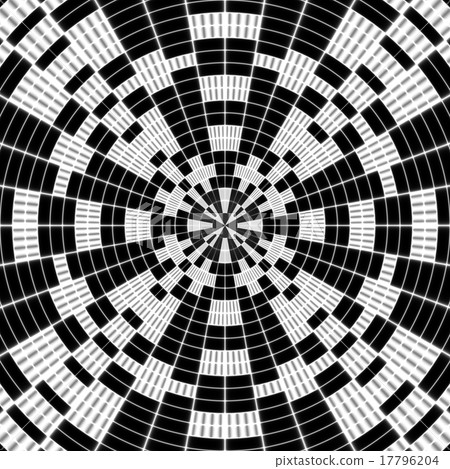 Regular black and white curtain pattern in white Regular black and white curtain pattern in white 17796204