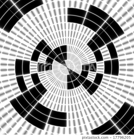 Regular black and white curtain pattern in white 17796205