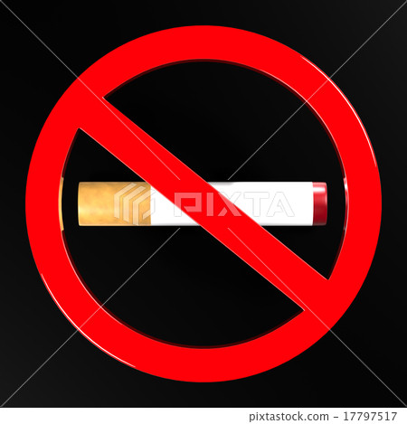 Stock Illustration: manner, manners, separate areas for smokers and non-smokers