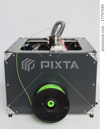 3d printer with bright green filament 17797840