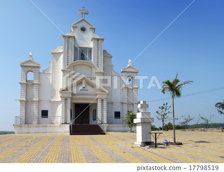 India. Goa. Catholic church at hill top India. Goa. Catholic church at hill top 17798519