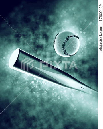baseball bat and ball in smoke with bokeh baseball bat and ball in smoke with bokeh 17800409