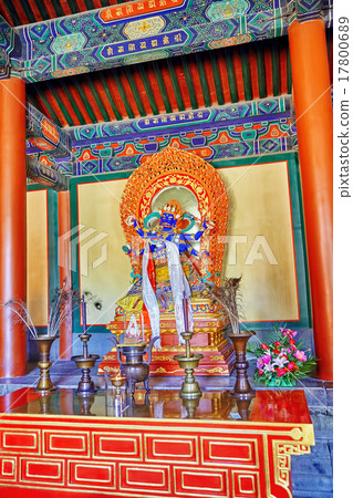 Interior view of Yonghegong Lama Temple. Beijing. 17800689