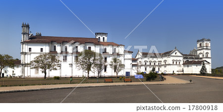 Square and churches in Old Goa, India 17800918