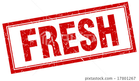 fresh red square grunge stamp on white - Stock Illustration [17801267 ...