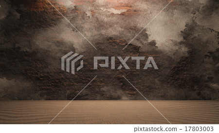 Rock wall background with ground dirty Rock wall background with ground dirty 17803003