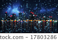 rain and blurred night city 17803286