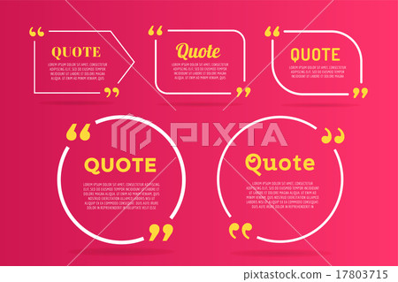 Quote blank template bubble empty design 17803715