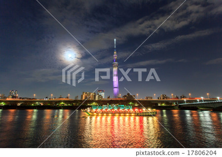 Super Moon and Tokyo Sky Tree 17806204