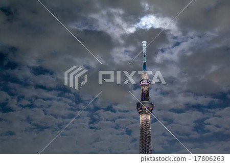 超級月亮和東京天空樹 17806263