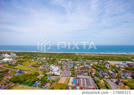 Aerial view of Shikoku and Kujukuri Shirako-cho 17806321