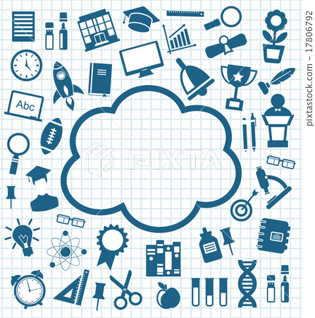 Kit of Education Flat Simple Icons - Stock Illustration [17806792] - PIXTA