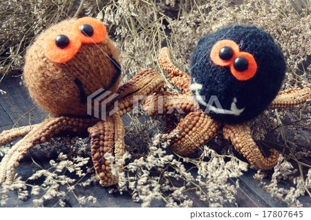 Halloween background, handmade, pumpkin, spider Halloween background, handmade, pumpkin, spider 17807645