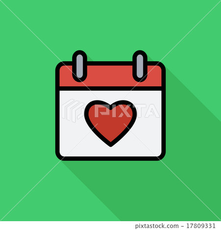 Calendar with heart Calendar with heart 17809331