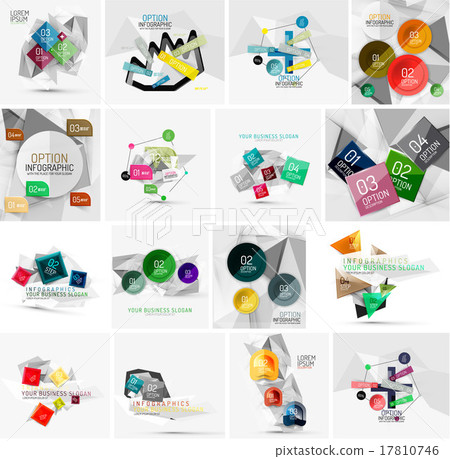 Set of abstract geometric infographic banner 17810746