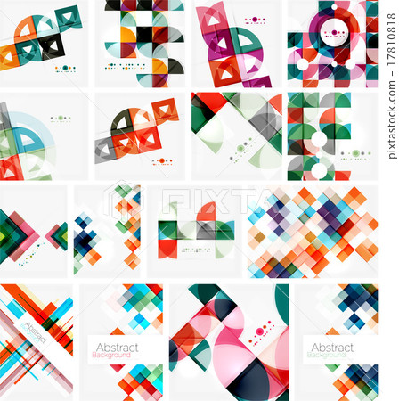 Set of triangle geometric abstract backgrounds Set of triangle geometric abstract backgrounds 17810818