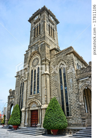 stone church, ancient cathedral, nhatrang, vietnam 17811106