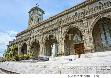 stone church, ancient cathedral, nhatrang, vietnam 17811108