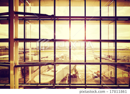 Vintage filtered picture of an airport. 17811861