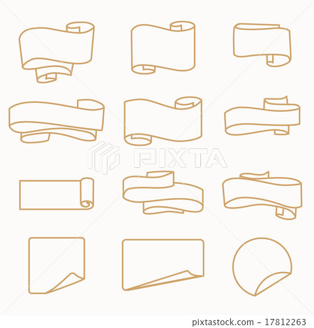 Set of vintage badge  17812263