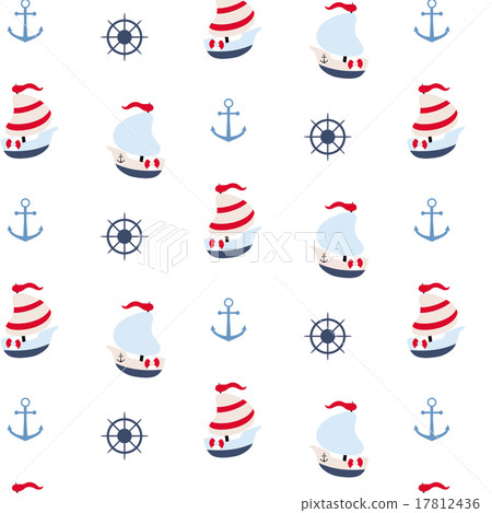 Seamless pattern in marine style Seamless pattern in marine style 17812436